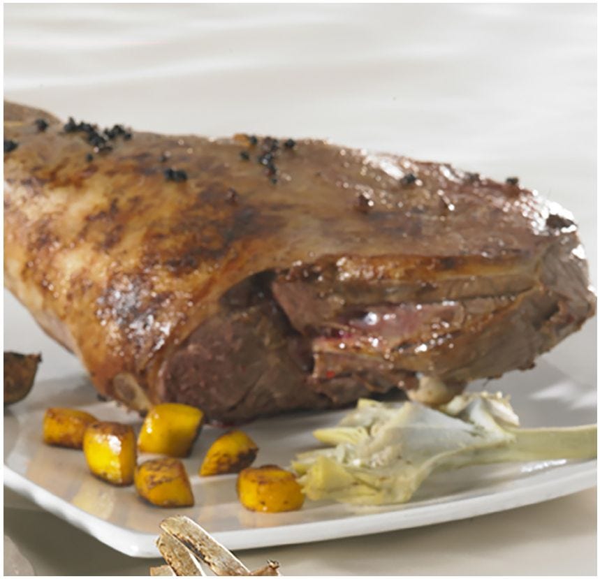 Gigot d'agneau de lait avec os