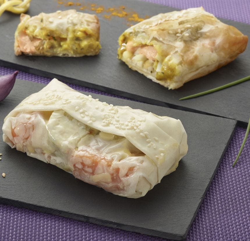 Saumon beurre d'épice biryani en croûte de filo