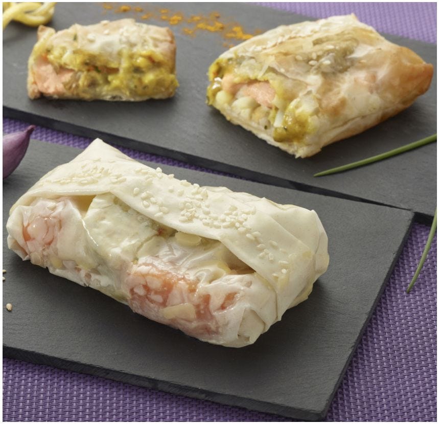 Saumon beurre d'épice biryani en croûte de filo