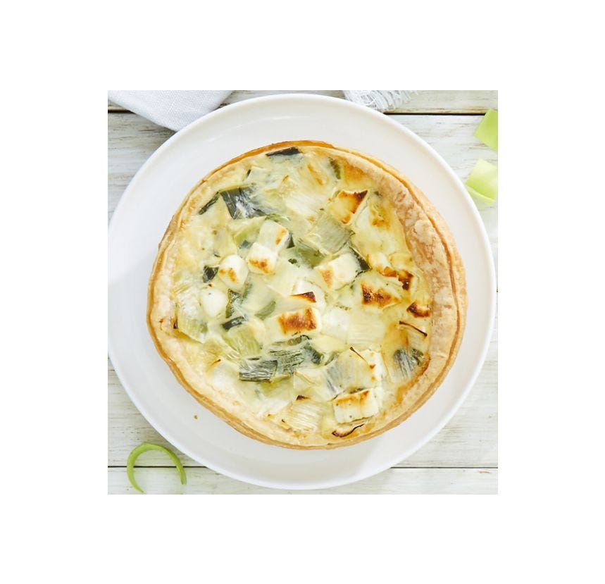 Quiche poireau fromage ail et fines herbes