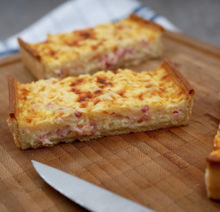 Quiche lorraine en bande 