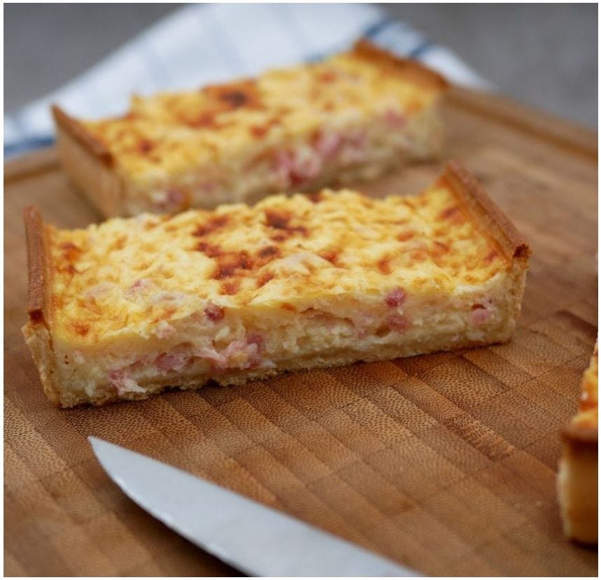 Quiche lorraine en bande