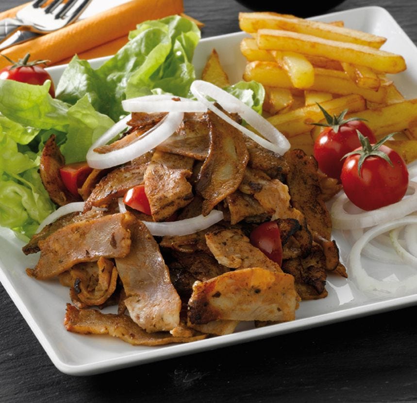 Lamelle de kebab de volaille rôtie Halal