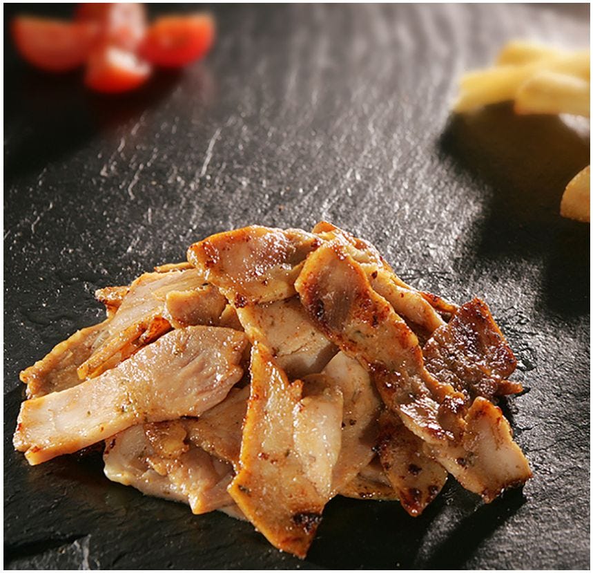 Lamelle kebab méditerranéen grillée à la flamme HALAL