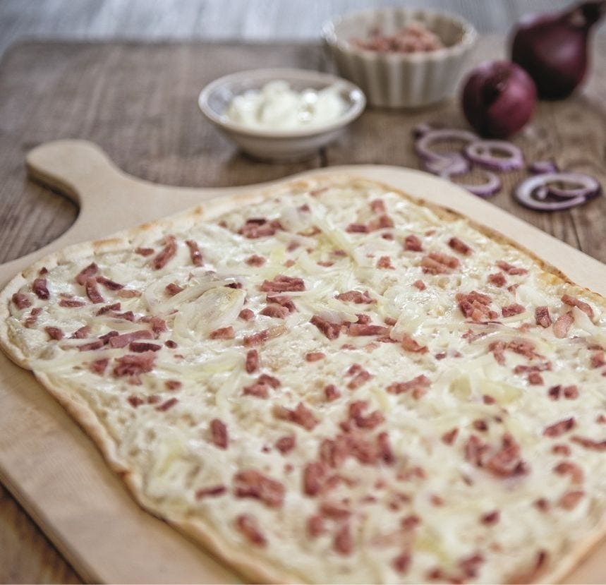 Flammekueche lardon et oignon