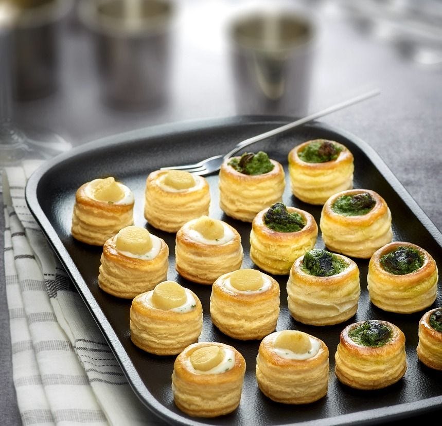 Mini feuilleté apéritif escargot et St Jacques