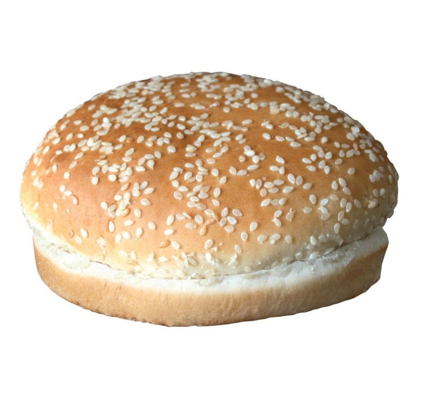 Pain burger géant aux graines de sésame