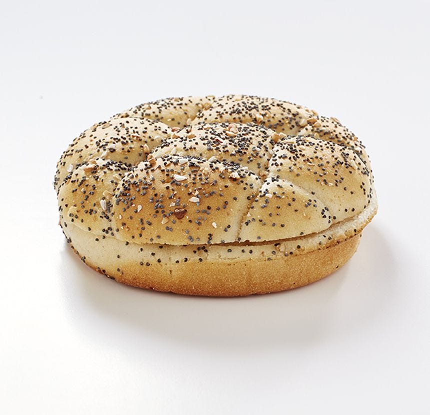 Pain burger scarifié au pavot et sarrasin