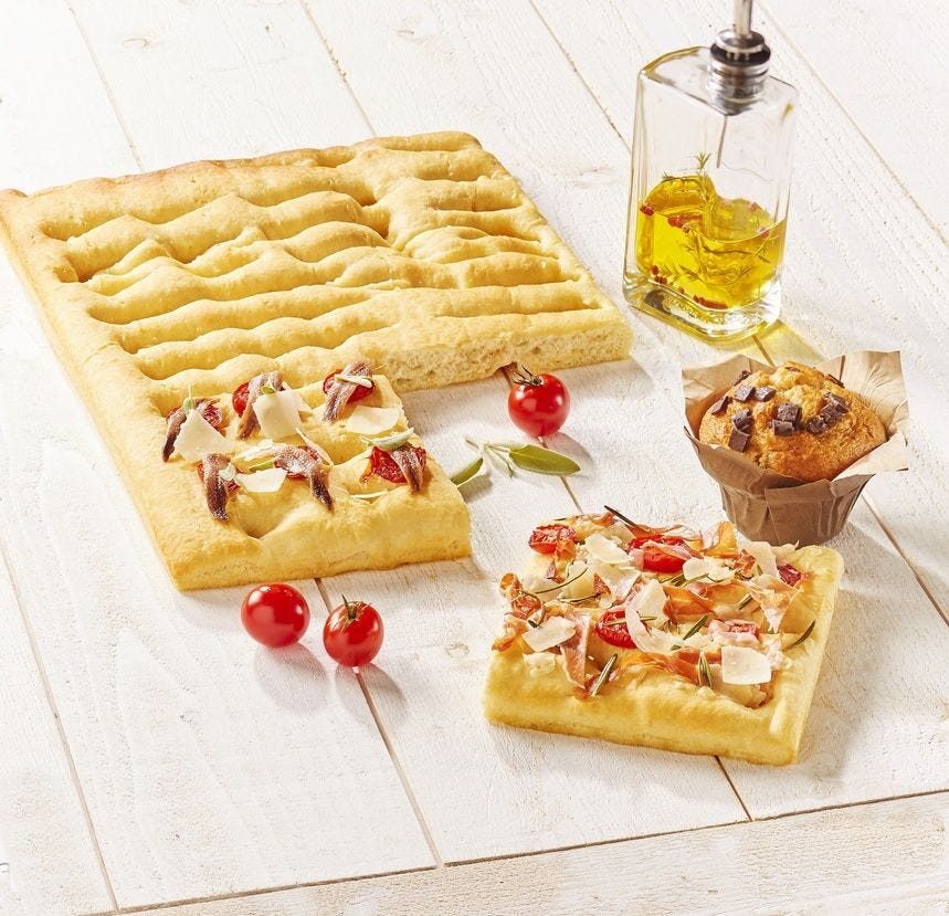 Plaque de focaccia traditionnelle