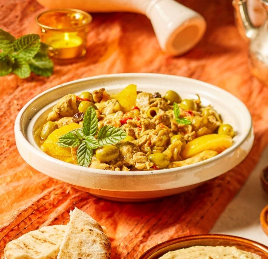 Tajine de poulet citron et olive