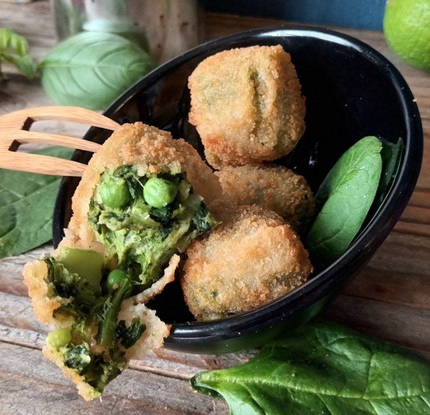 Bouchée panée aux légumes verts