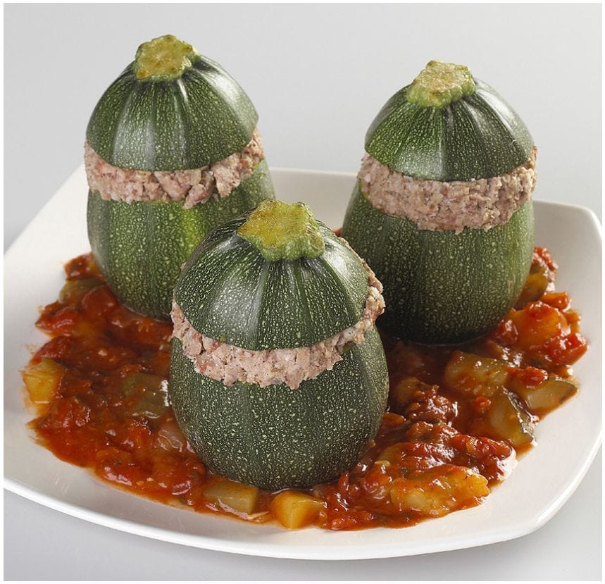 Courgette ronde farcie