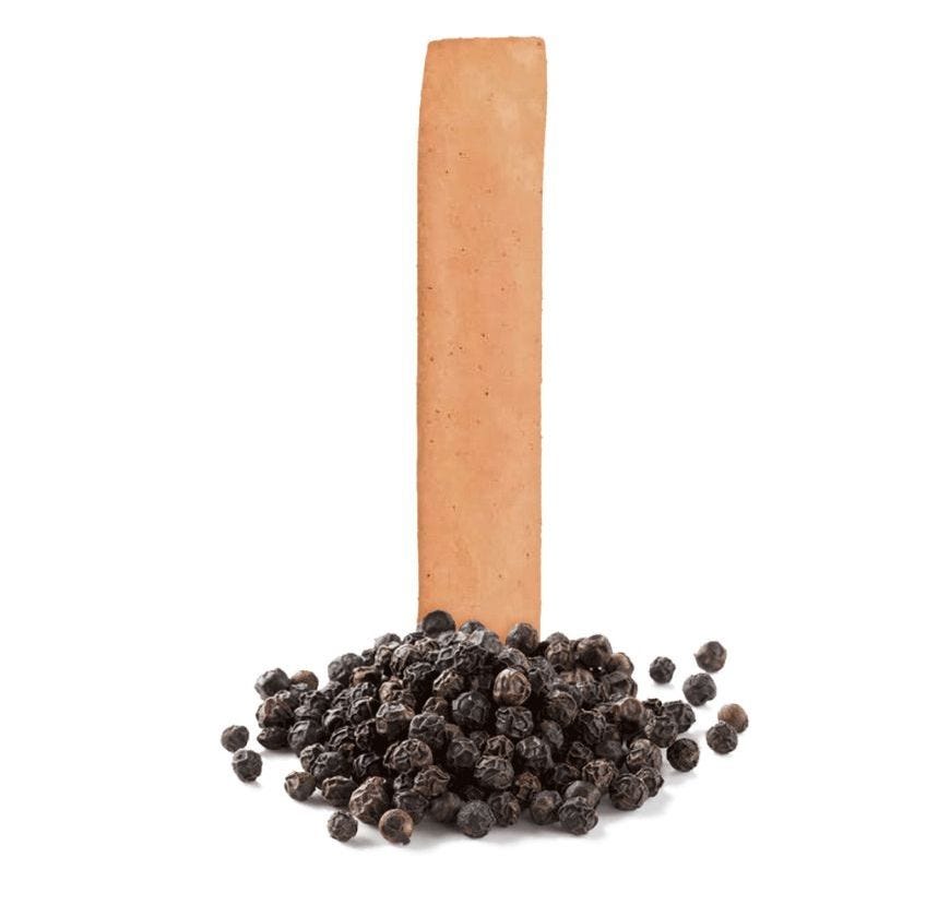 Panisse au poivre noir