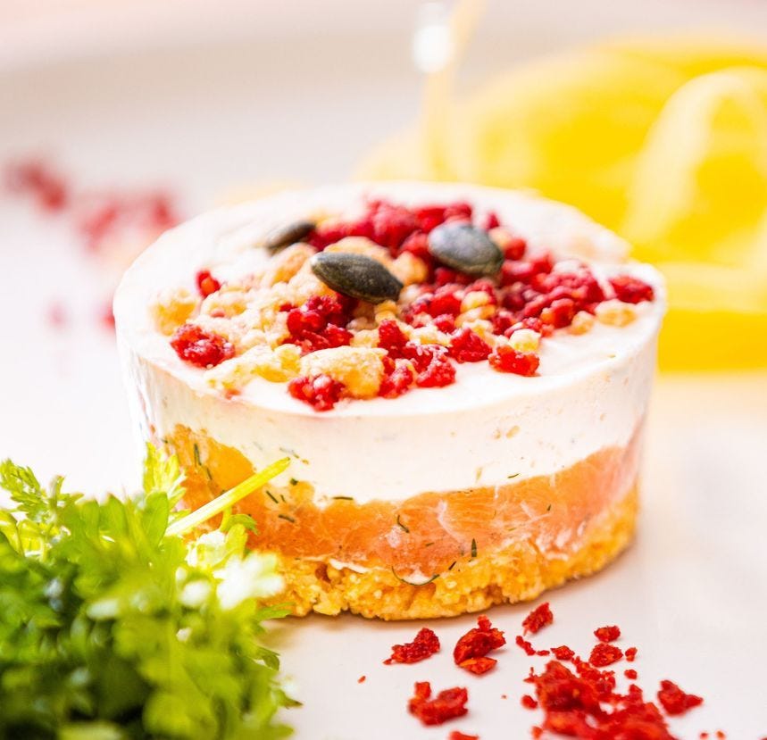 Cheesecake aux deux saumons