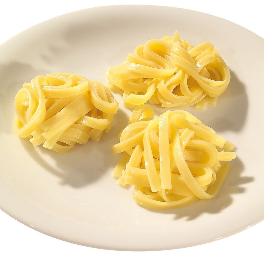 Tagliatelle fraîche en nid 
