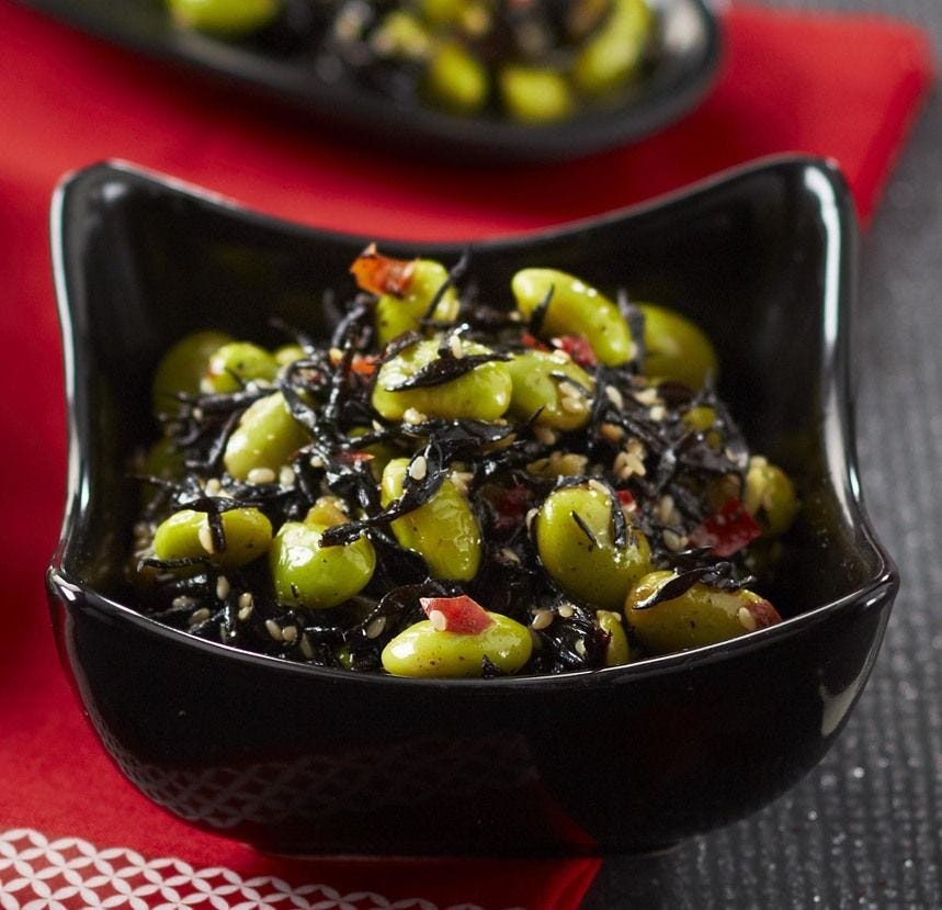 Salade de fève de soja et algue brune