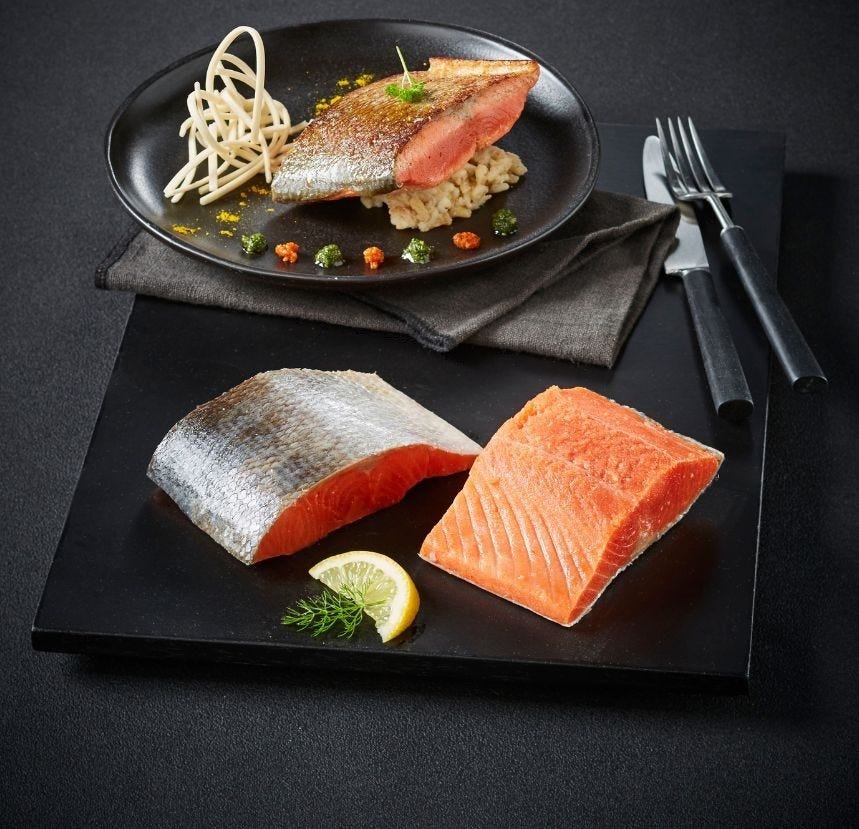 Pavé de saumon sauvage Sockeye avec peau