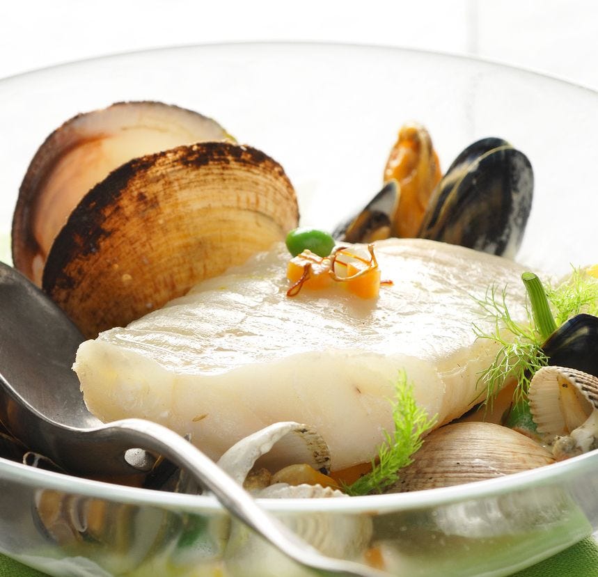 Dos de loup de mer sans peau