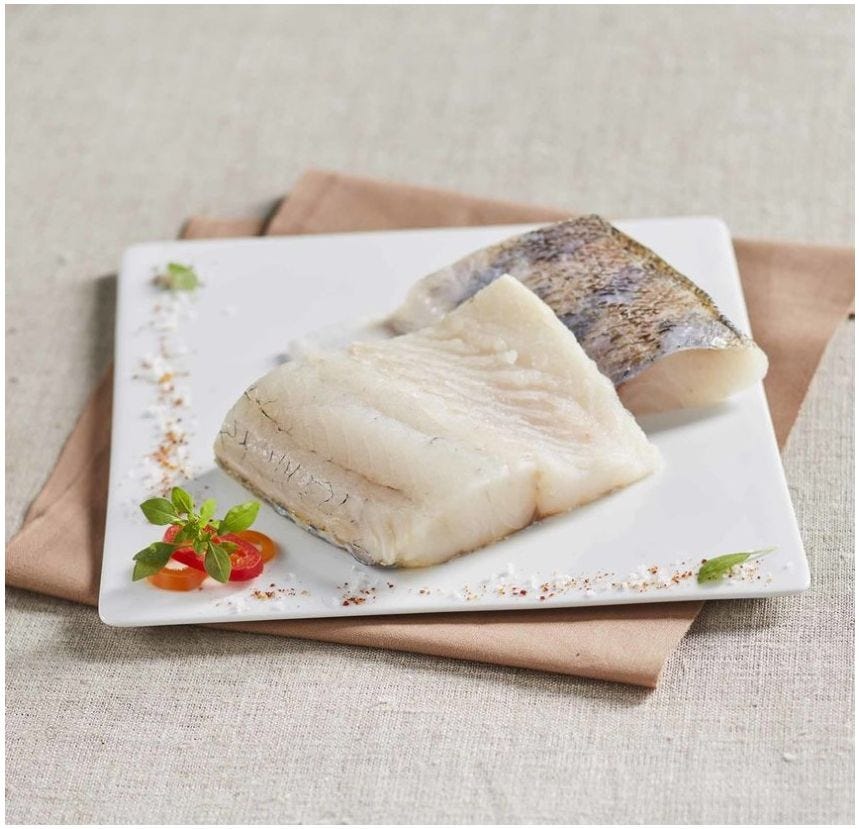 Pavé de sandre avec peau