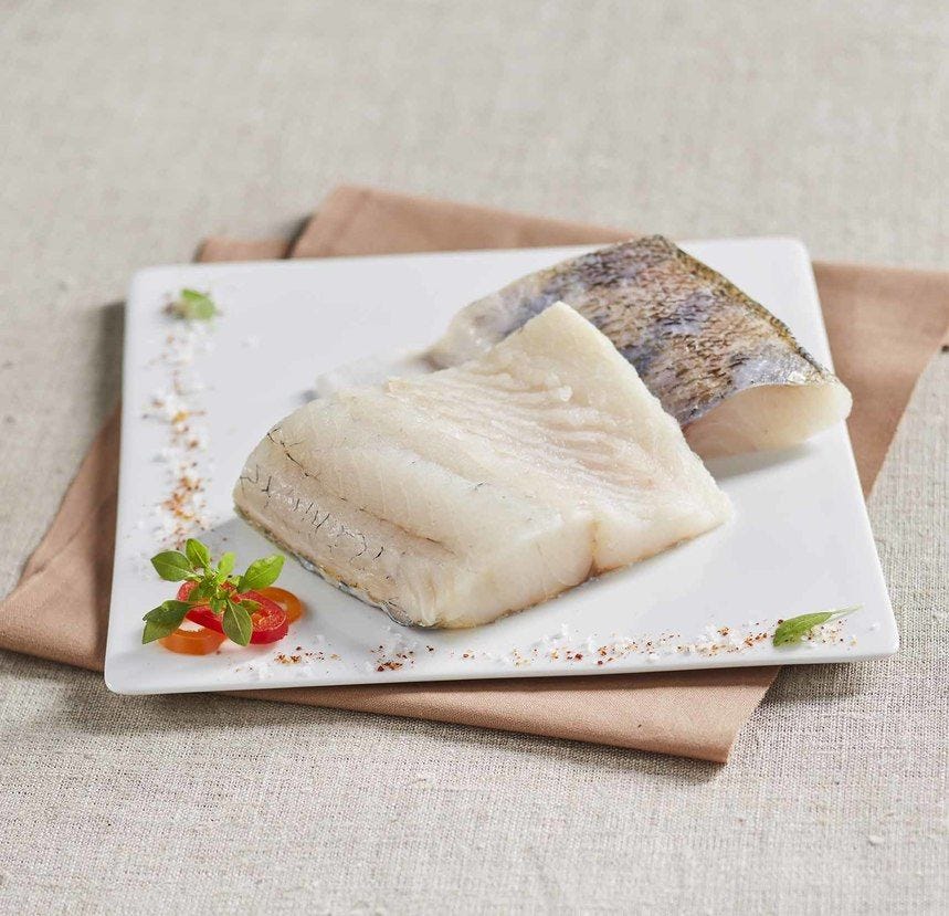 Pavé de sandre avec peau 