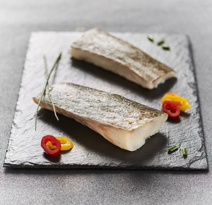 Dos de cabillaud skrei avec peau