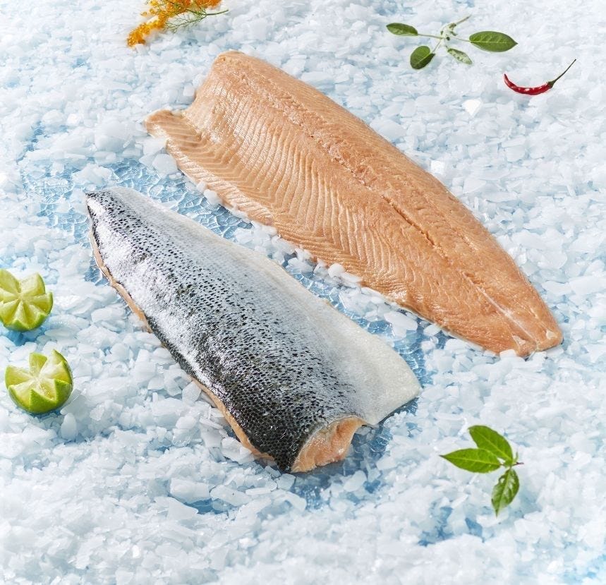 Filet de saumon de l'Atlantique avec peau 