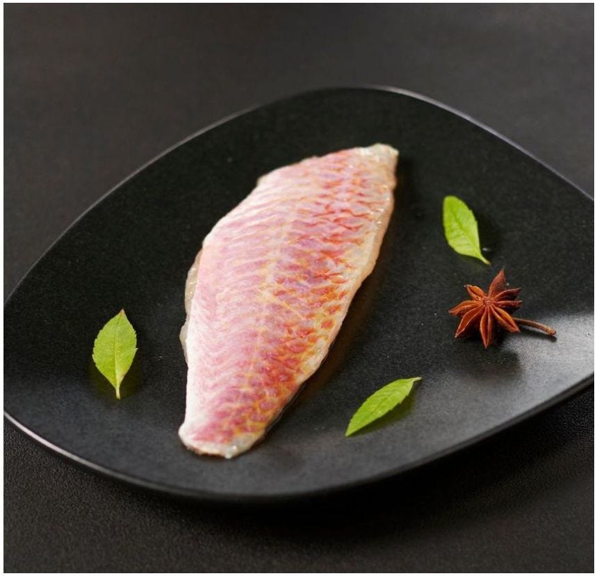 Filet de rouget barbet cinnabare avec peau