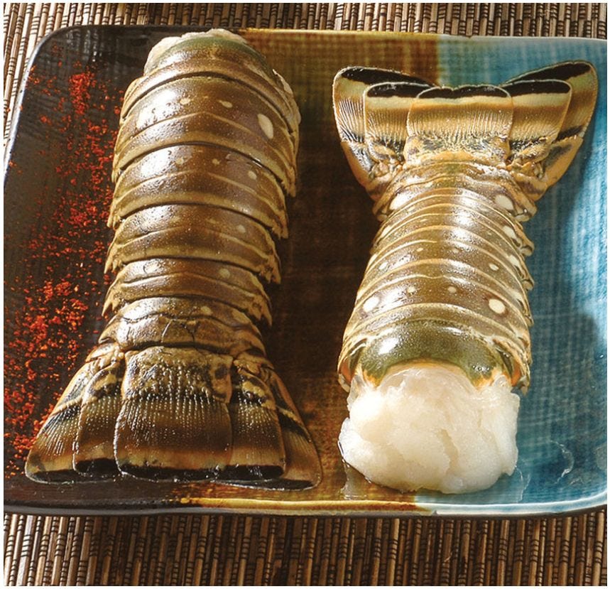 Queue de langouste blanche