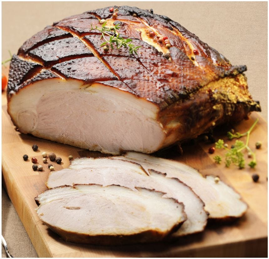 Noix de jambon marinée au miel