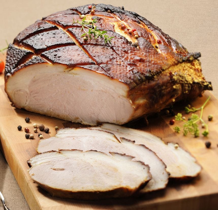 Noix de jambon marinée au miel 