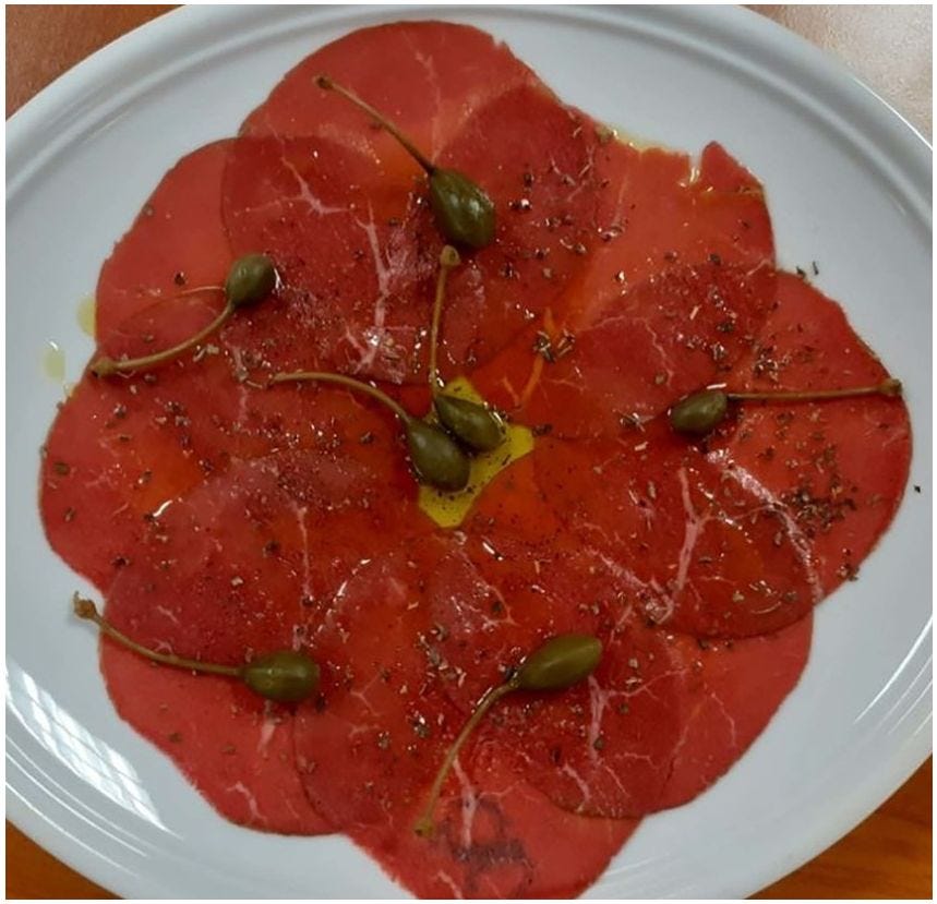 Carpaccio de bœuf Aberdeen Angus