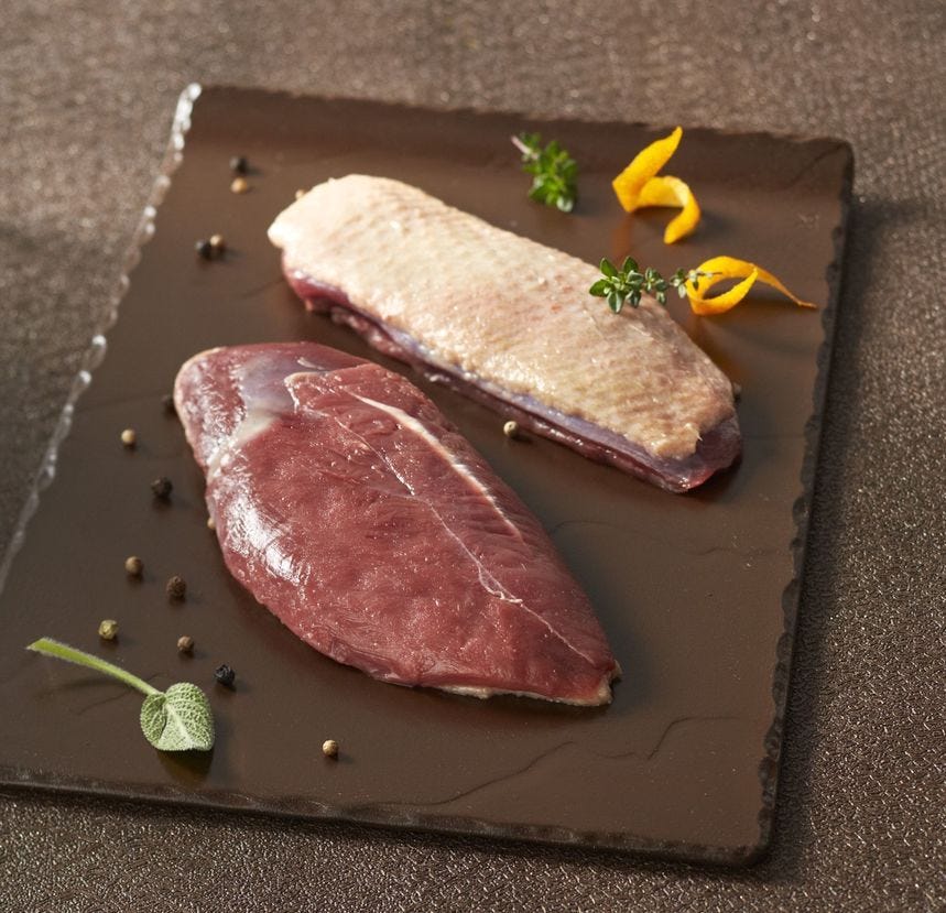 Filet de canard avec peau