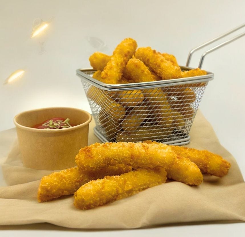 Frite de poulet pané 