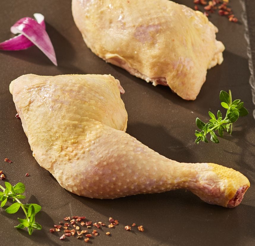 Cuisse de poulet jaune