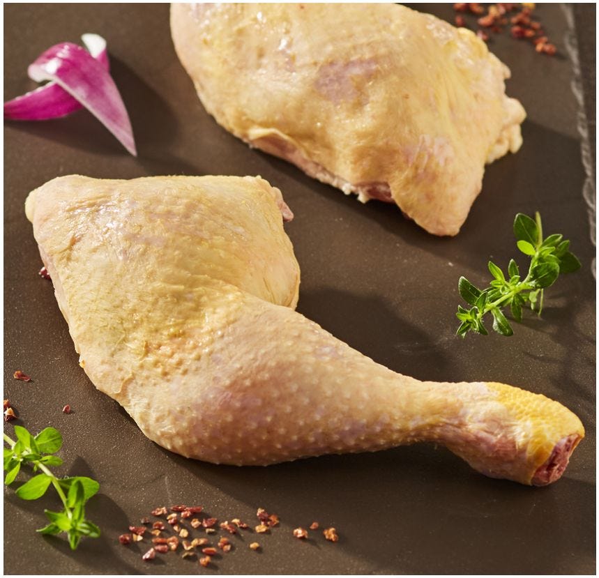 Cuisse de poulet jaune
