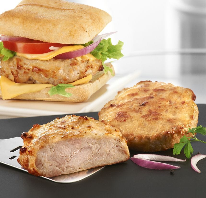 Burger de poulet boucher