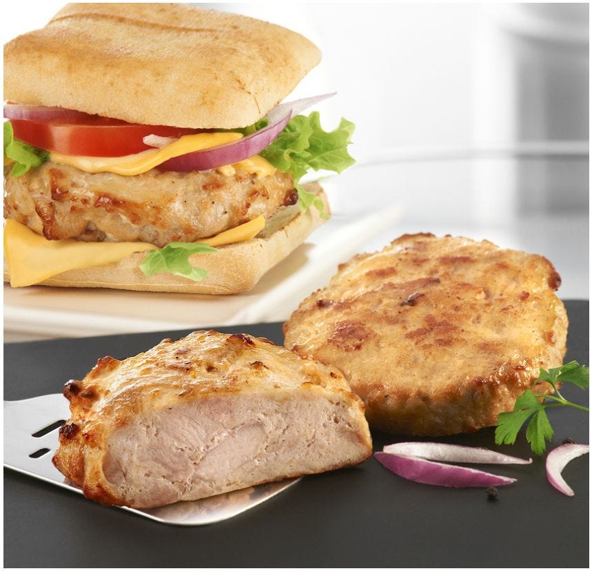 Burger de poulet boucher