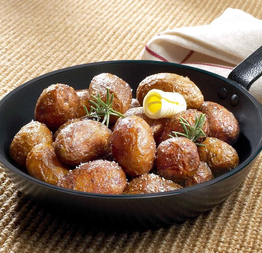Pomme grenaille à l'huile d'olive et au sel de Guérande
