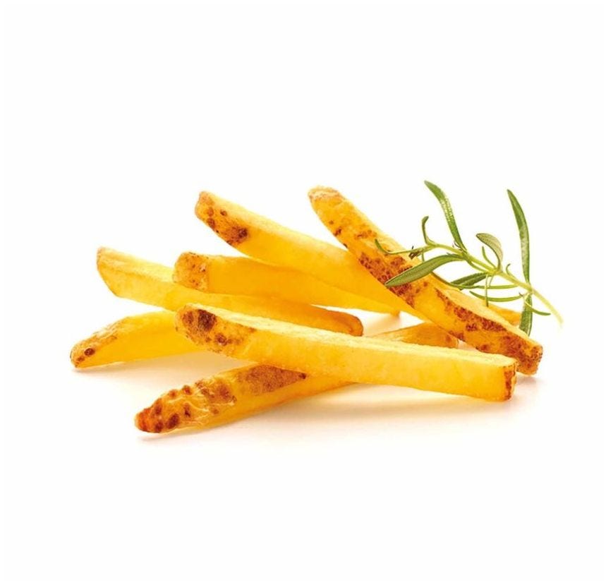 Frite avec peau coated