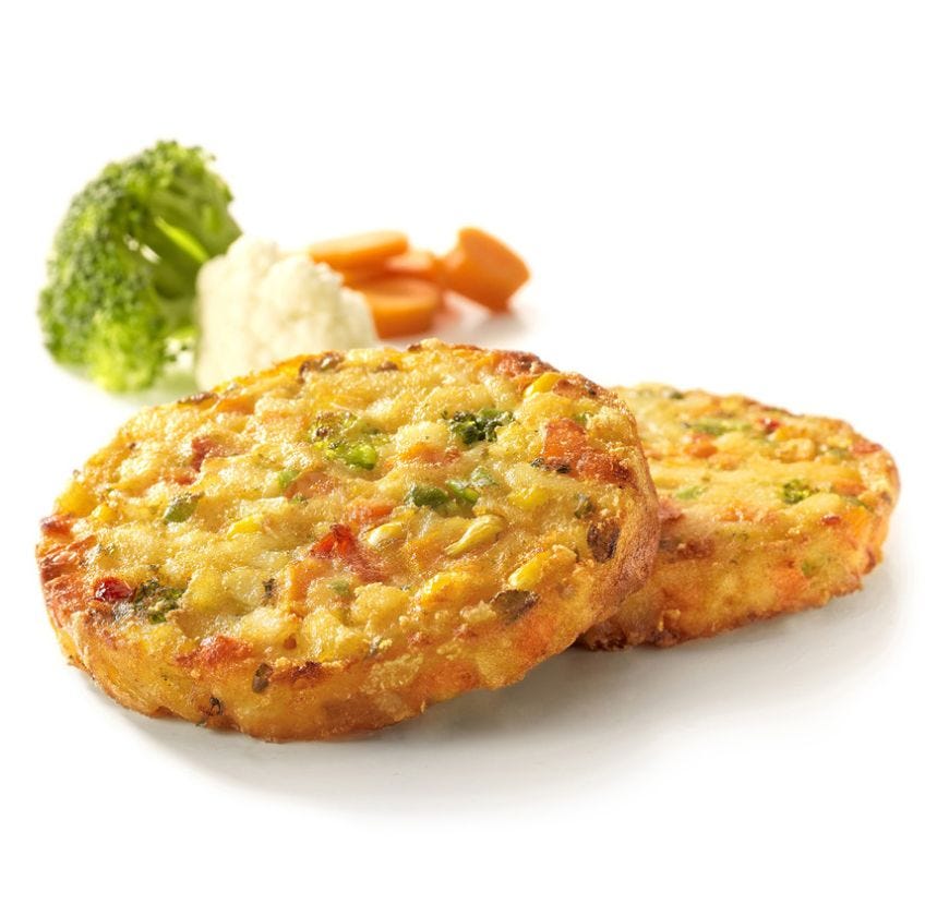 Veggie burger rösti aux légumes