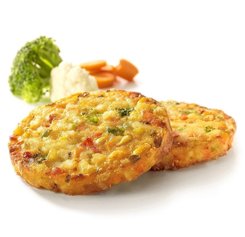 Veggie burger rösti aux légumes