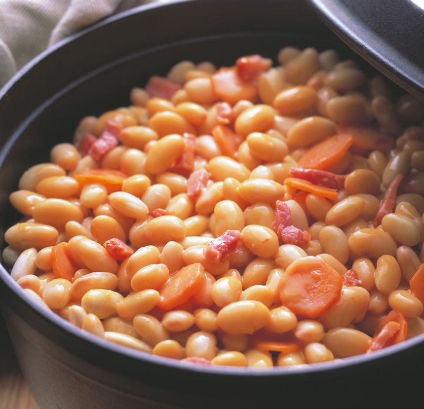 Poêlée de haricot blanc cuisiné à la graisse d'oie