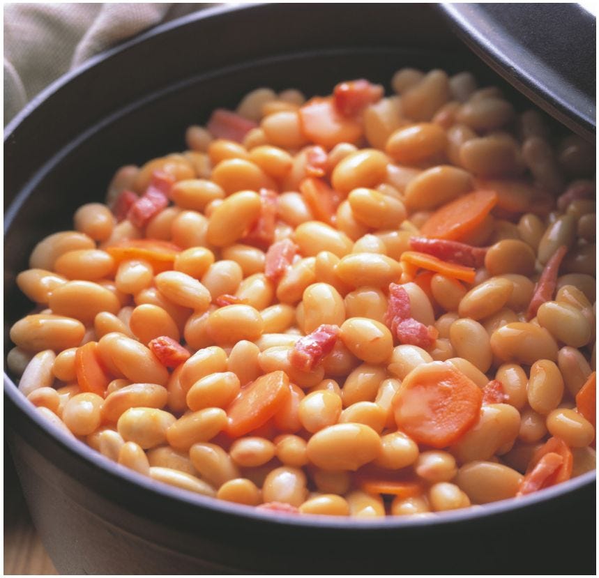 Poêlée de haricot blanc cuisiné à la graisse d'oie