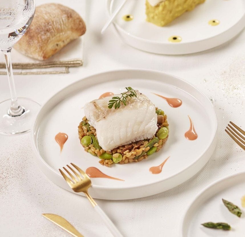 Poêlée de petit épeautre, asperge et morille