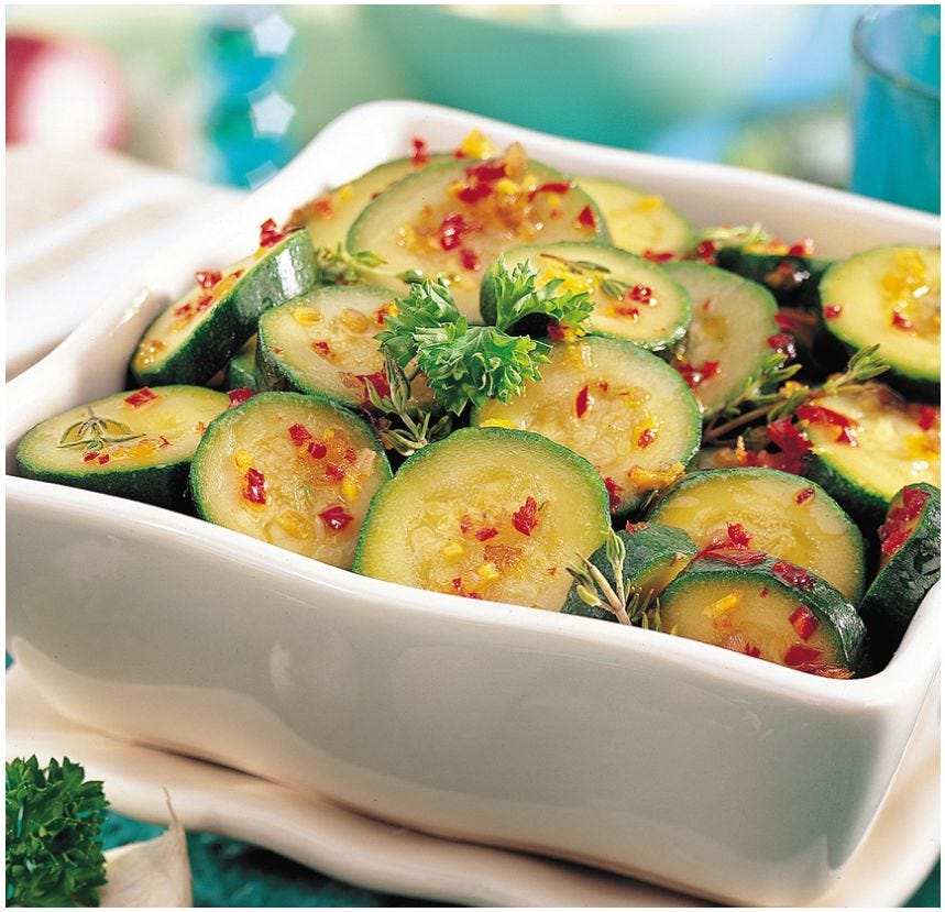 Courgette en rondelle coupe lisse