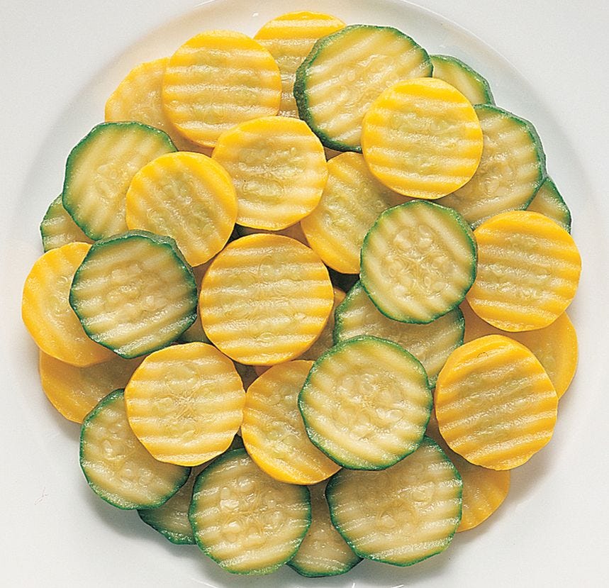 Duo de courgettes jaune et verte minute