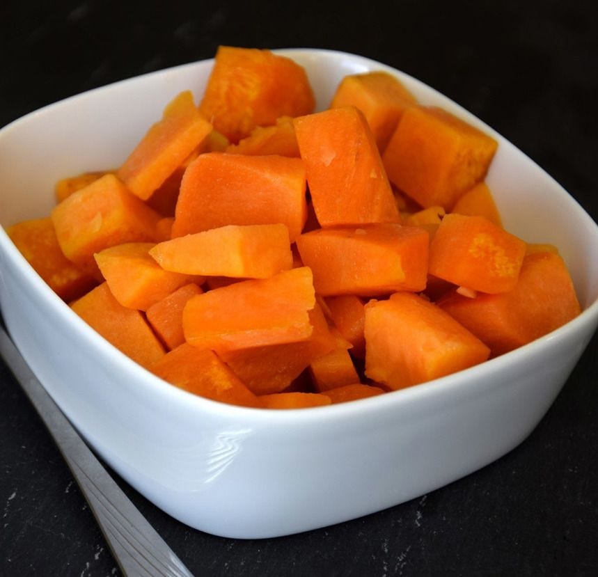 Courge butternut en cube