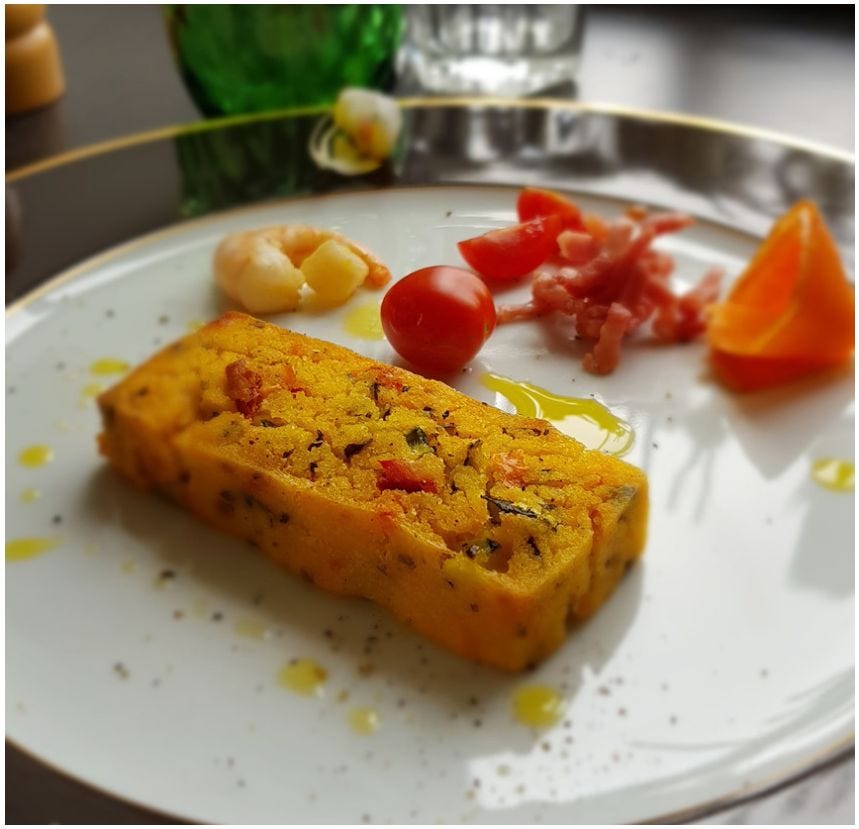 Lingot de polenta aux légumes du soleil
