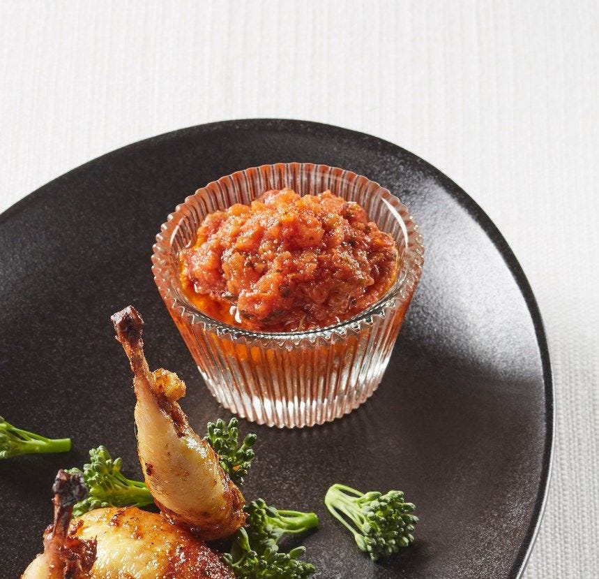 Tartare de tomate confite