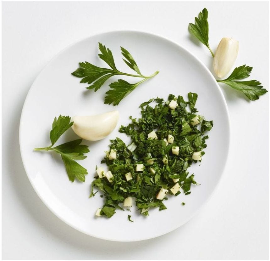 Mélange ail et persil